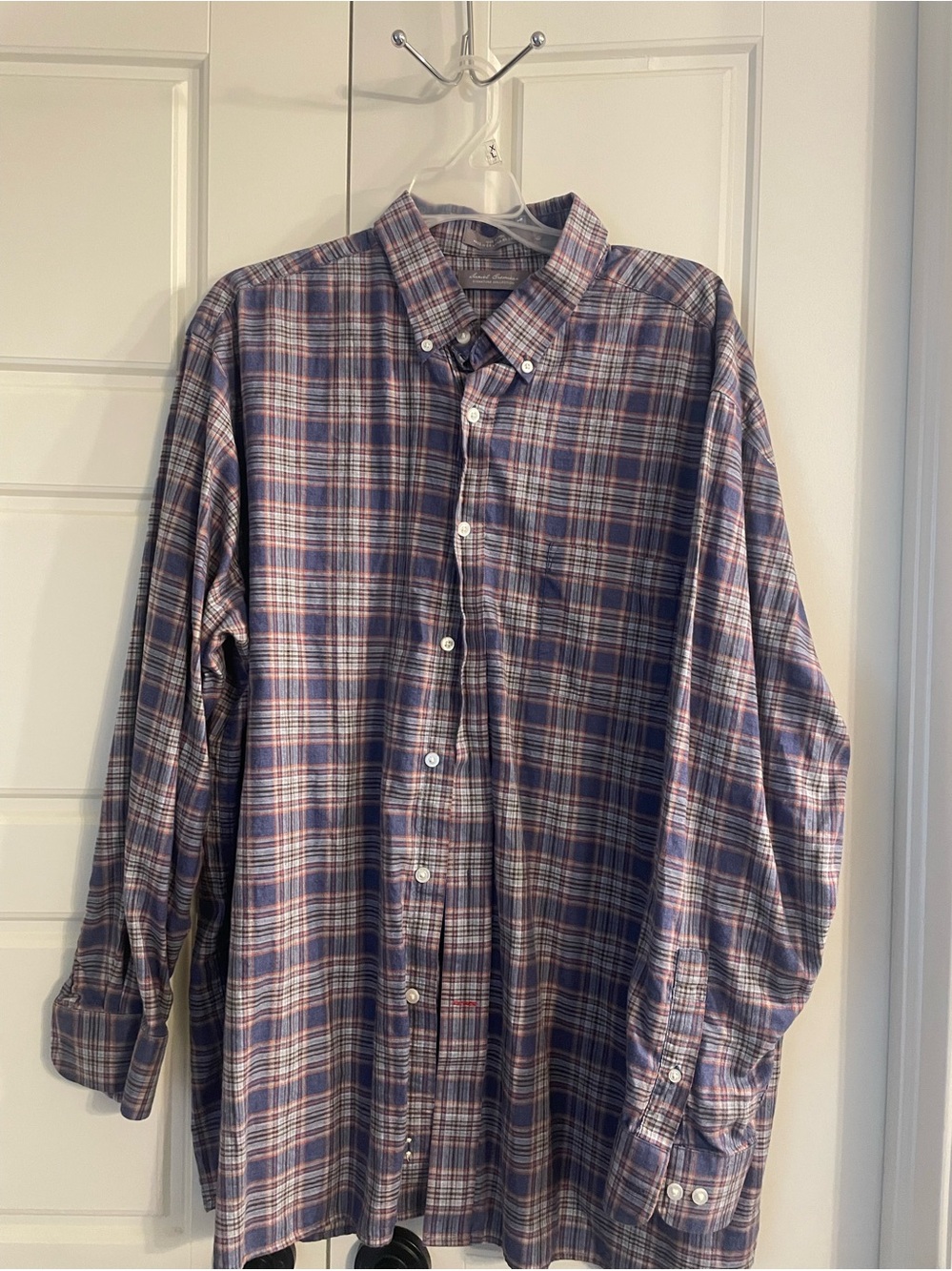 Daniel Cremieux Long-Sleeve Button-Down Plaid Shirt - Blue/Grey